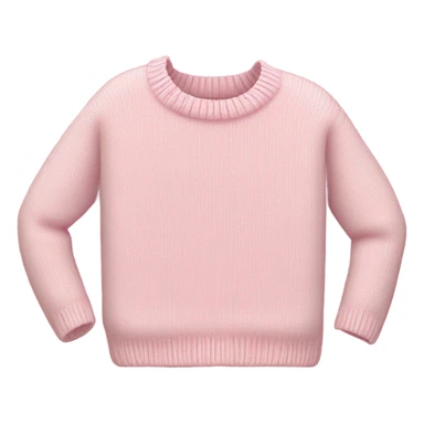 Pink and White cropped oversize wool sweater, isolated sticker