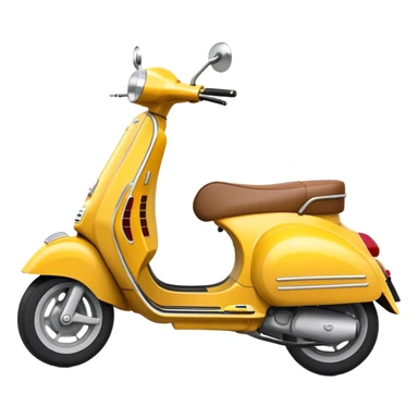 Cinematic Realistic Vespa Pop Culture Emoji, depicted as a sleek vintage scooter symbolizing Italian style rendered with dynamic detail and retro lighting. sticker