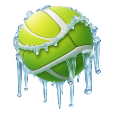 tennis ball with icicles sticker