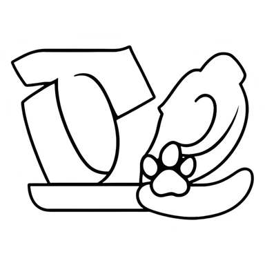 puppy paw print with number 12 inside sticker