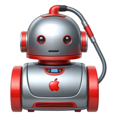 vacuum cleaner robot apple style emoji sticker