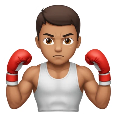 boy professional boxer sticker