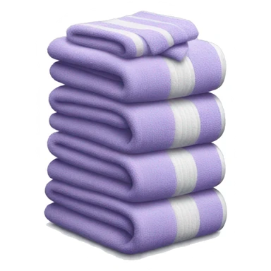 Lilac stacked towels sticker