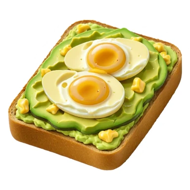 avocado toast with scrambled egg  sticker
