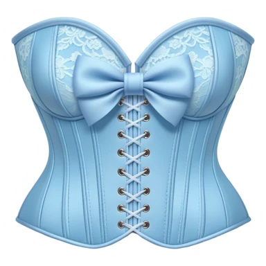 pastel blue lace corset with bows sticker