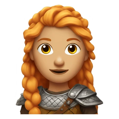 Orange haired Viking woman sticker