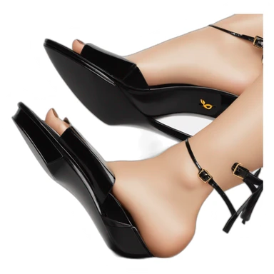 Ysl heel sandal TRIBUTE PLATFORM SANDAL black PATENT LEATHER sticker