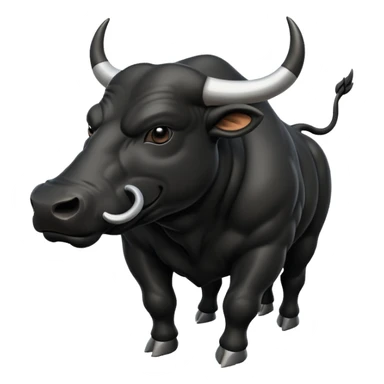 bull black sticker