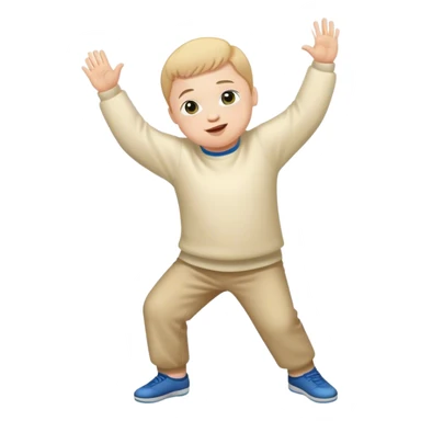 Kid with down syndrome and autism dancing sticker