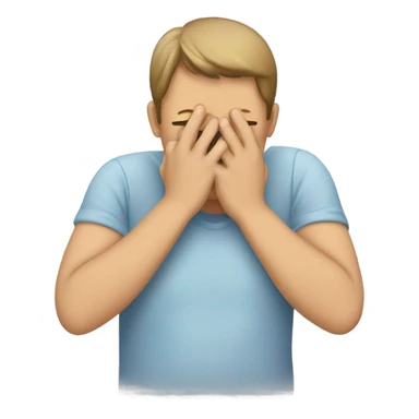 covering face in embarassment sticker