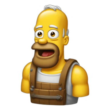 Homer boit une bière sticker