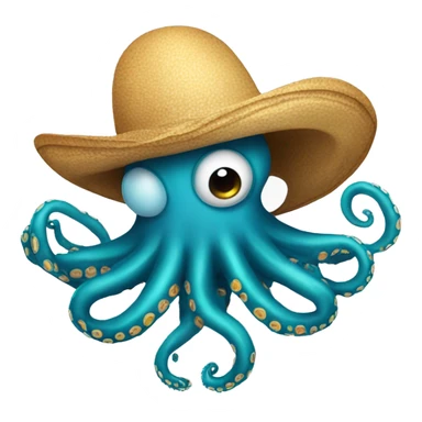 pulpo con sombrero sticker
