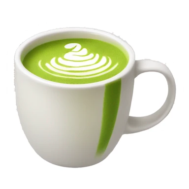 matcha laTte in white mug sticker