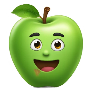 green apple that says brat on it sticker