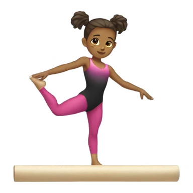 Girl do gymnastics sticker