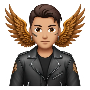 Biker with wings  sticker