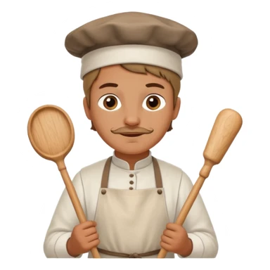 baker with rolling pin in Medieval Villagers sticker