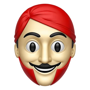 Money Heist mask emoji  sticker