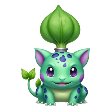 Bulbasaur with a green closed sprout-bulb on back  sticker