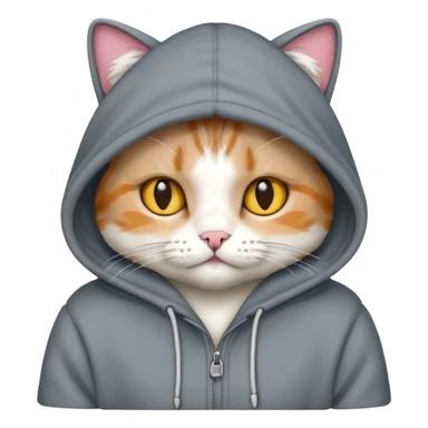 Cat wearing a hoodie  sticker