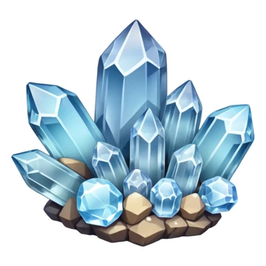 A cluster of quartz crystals catching the light.



































































 sticker