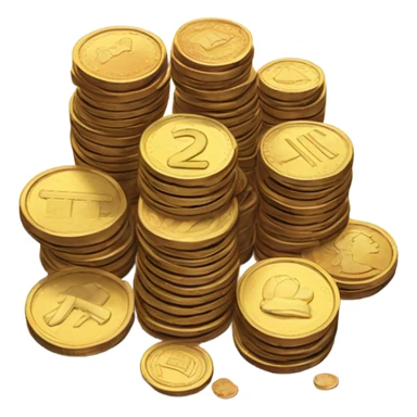 coins stacked sticker