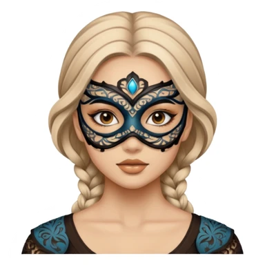 a beautiful girl wearing dusk mask sticker