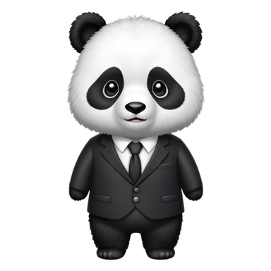 Panda wearing suit sticker