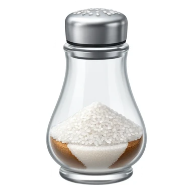 salt shaker with salt grains sticker