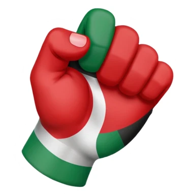 Fist with Palestinian flag sticker