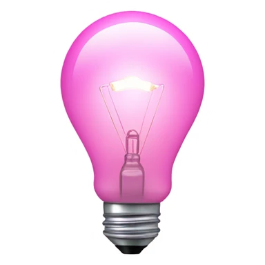 Pink lightbulb  sticker