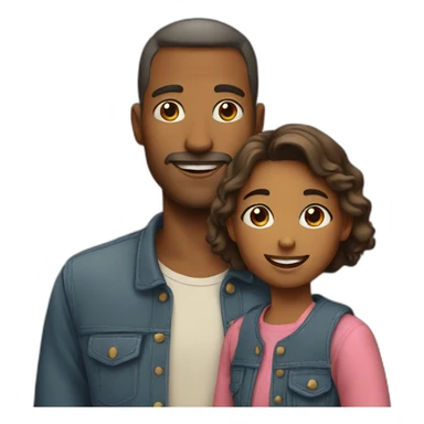 Father and daughter sticker