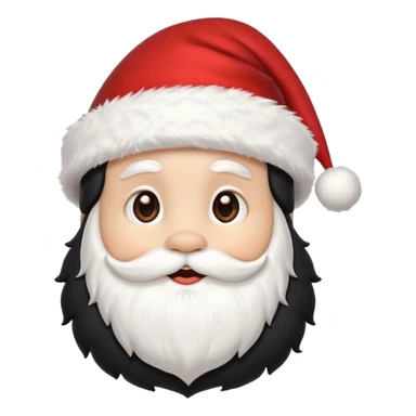 miniature black pinmcher in santa aht sticker