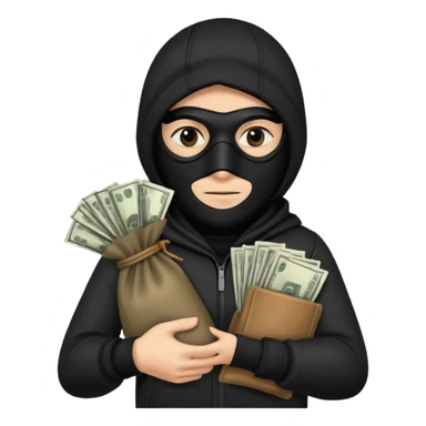 As un emoji de un ladrón  sticker