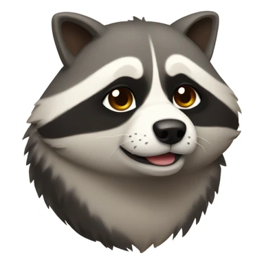 fat dog raccoon sticker