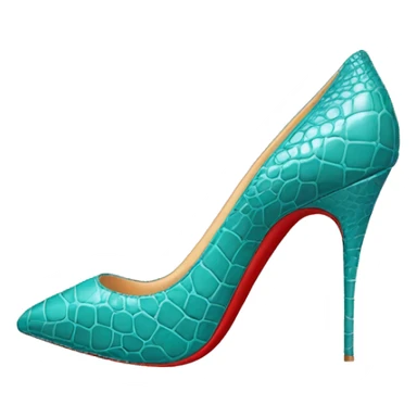 Louboutin turquoise crocodile stiletto sticker