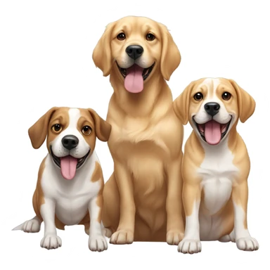 3 dogs partying at dog park sticker