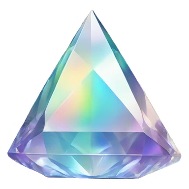 Pyramid-shaped 56-carat iridescent diamond crystal sticker