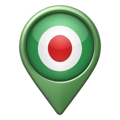 location pin Italy milan green sticker