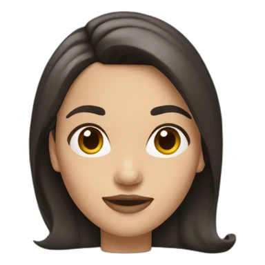 female Memoji with dark hair sticker