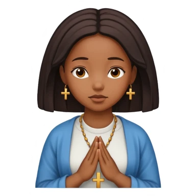 Faça uma menina orando negra  sticker