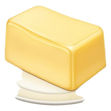 Big Butter piece on the white plate  sticker