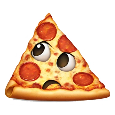 Sad face with pizza sticker