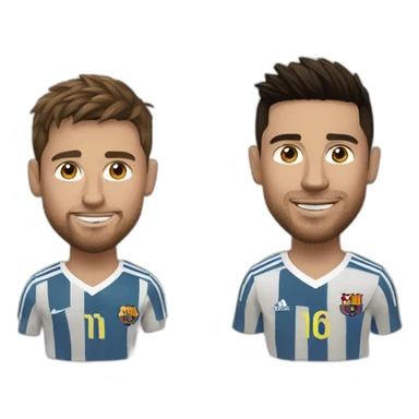 Ronaldo qui frappe messi sticker