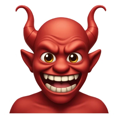 Devil sticking tongue out sticker