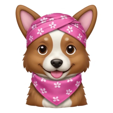 Dog with pink Bandannas sticker