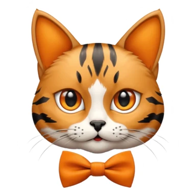 Tabby cat with Halloween bow tie sticker