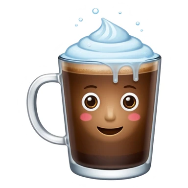 Cafe con hielo en una taza que diga ami sticker