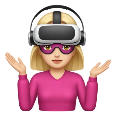 VR wearing woman sticker