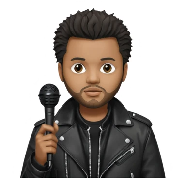 The weeknd holding microphone sticker